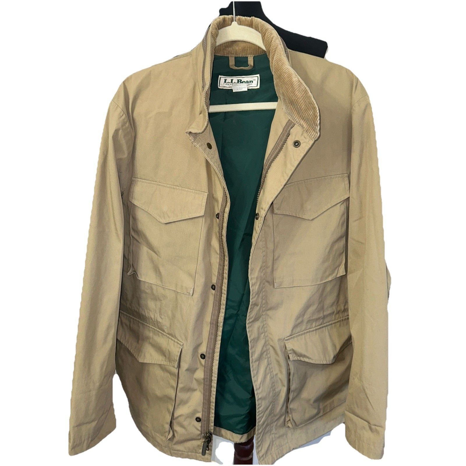 Vtg Ll Bean Canvas Full Zip Field Chore Trucker Barn Coat Jacket Zip Men's Sz M